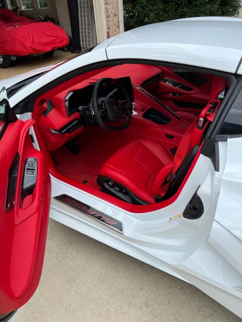 2023 Corvette, Corvette Interior, White Corvette, Top Bikes, C8 Corvette, Future Apartment Decor, Cars Luxury, Driving Photography, Future Apartment