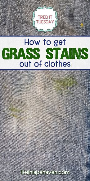 Life in Lape Haven: How to Get Grass Stains Out of Clothes. Two active little boys & spring mean that grass stains are showing up on lots of the clothes in my laundry. I have found a fairly easy way to get grass stains out of their jeans and clothing, without soaking the grass stained garments for hours. #laundrytips #stainremoval #grassstains #laundry Stains Out Of Clothes, Organizing Stuff, Remove Mold, Clean Baking Pans, Cleaning Diy, Deep Cleaning Hacks, Stain Removers, Cleaning Painted Walls, Grass Stains