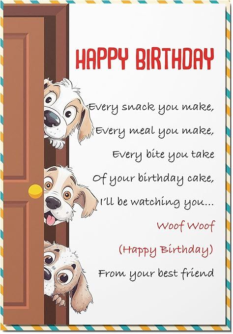 Amazon.com : BlinkBlink Birthday Card for Dog Lover, Birthday Wishes for Dog Lovers with Seal and Envelope, Happy Birthday Card for Dog Mom, Dad Dog, Dog Lovers, Pet Owner : Office Products Birthday Wishes For Dog, Lover Birthday Wishes, Happy Birthday Dog Lover, Dog Birthday Wishes, Birthday Msgs, Birthday Wishes For Lover, Happy Birthday Wishes Pics, Birthday Wishes Pics, Dog Lovers Birthday