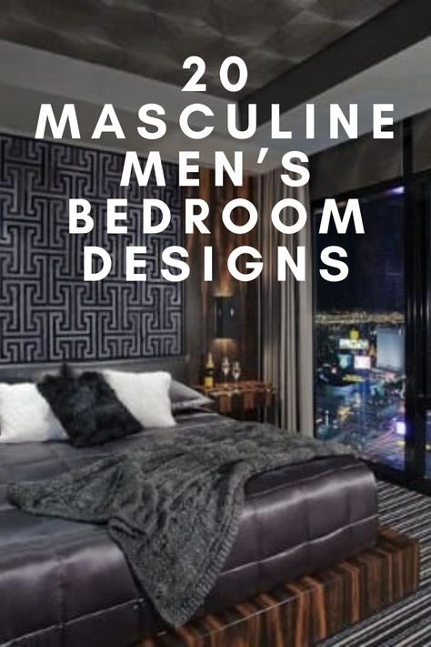 Bachelor Bedroom Ideas Masculine, Modern Single Bedroom Design, Bedroom Idea For Men, Bachelor's Bedroom Ideas, Men's Bedroom Design Masculine, Manly Bedroom Decor, Mens Bedroom Accessories, Men Master Bedrooms Decor, Single Male Bedroom Ideas