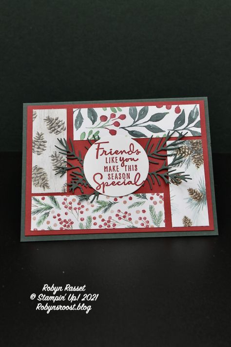 Cards Using Scraps Of Dsp, Christmas Cards Using Scraps, Scrap Christmas Cards, Birthday Cards Stampin Up Ideas, Painted Christmas Cards, Stamped Christmas Cards, Christmas Frame, Snowflake Cards, Homemade Christmas Cards