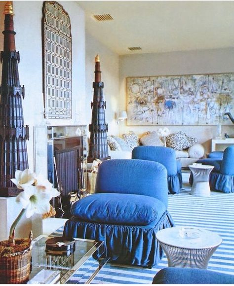 1970s Interior Design, Billy Baldwin, Albert Hadley, Billy B, Mark D Sikes, American Interior, Blue Rooms, Modern Interiors, Classic Interior