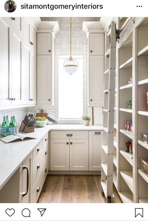 Pantry - 8 ft wide x 14ft deep House Pantry, Pantry Inspiration, Farmhouse Pantry, Pantry Room, Pantry Remodel, Style Pantry, Kitchen Pantry Design, Prep Kitchen, Butler Pantry