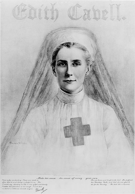 Image result for Edith Cavell Famous Nurses, Mary Seacole, Edith Cavell, Crimson Peak, Nursing Profession, Vintage Nurse, Becoming A Nurse, National Heroes, Faith In Humanity Restored