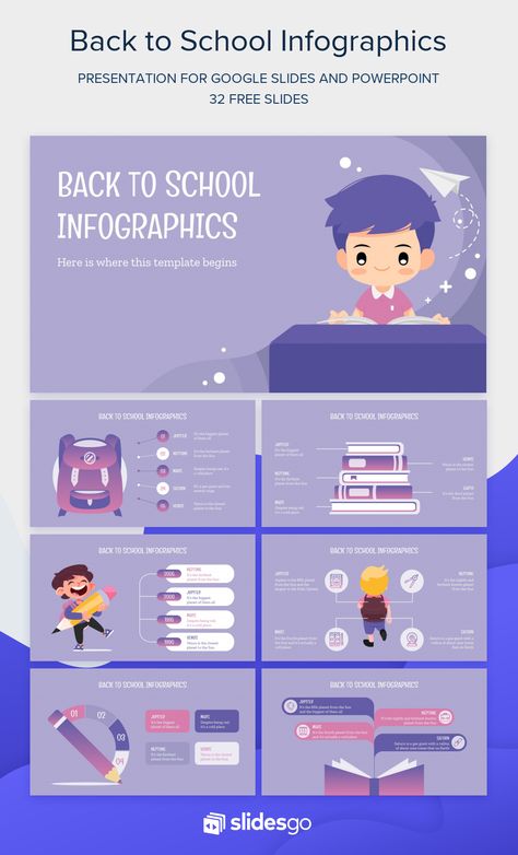 Purple Infographic Design, Powerpoint For School, School Infographic Design, School Powerpoint, School Infographic, Interactive Powerpoint Presentation, School Powerpoint Templates, Cute Powerpoint Templates, Free Powerpoint Presentations