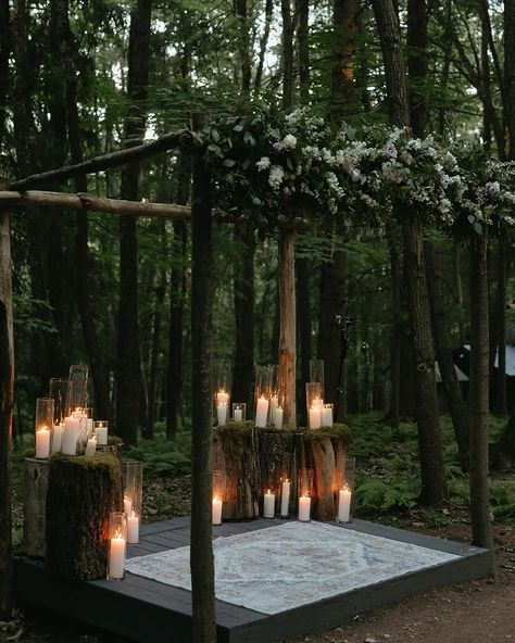 Nestled in the woods, J and C hosted a magical, romantic, witchy little wedding and it was perfect. Captured by the incomparable @rebeccaburtphotographyweddings Planned + Designed by @heatherwiththehive Makeup @makeupbysac Hair @ashleysanchez_beauty Florals @farmhousefete Catering @wood_fire_food Rentals @selecteventgroup and @themustardcouch Band @solrootsmusic DJ @abbyofalltrades Bridal Gown @kimkassascouture Witchy Woods Wedding, Woodsy Boho Wedding, Witchy Bridal Hair, Boho Witchy Wedding, Practical Magic Wedding, Witchy Wedding Ideas, Wicca Wedding, Wedding Witchy, Whimsigoth Wedding