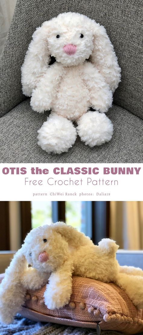 Crochet Stuffed Animals Fluffy Yarn, Fluffy Bunny Crochet Free Pattern, Crochet Patterns With Fluffy Yarn, Crochet Fluffy Yarn Amigurumi, Fluffy Wool Crochet Ideas, Velvet Crochet Animal Patterns, Fluffy Crochet Amigurumi, Crocheted Rabbits Free Patterns, Crochet Animals With Chunky Yarn