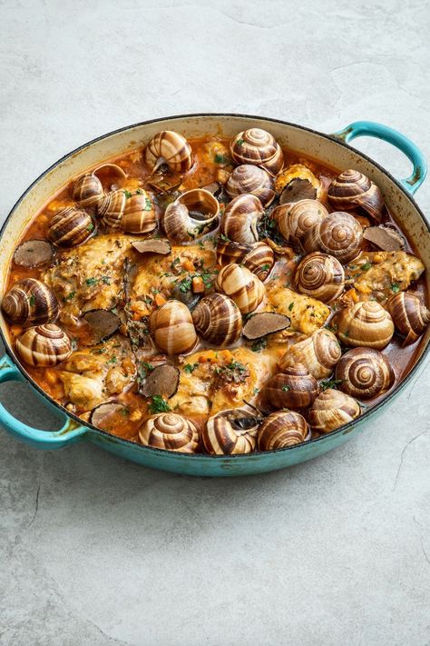 Snail Recipes, Black Truffle Recipe, Courtney Williams, Dnd Food, Rabbit Recipe, Snails Recipe, Snail Farming, Rabbit Stew, The Stew