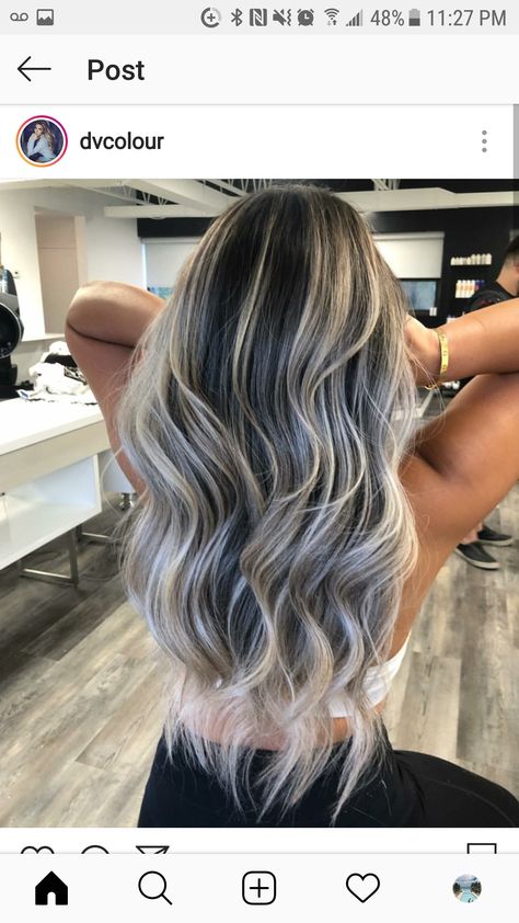 Brown Hair With Platinum, Brown Hair With Icy Highlights, Platinum Balayage On Brown Hair, Dark Hair Icy Highlights, Low Lights Ash Blonde, Brown Hair With Icy Blonde Balayage, White Blonde Balayage On Dark Hair, Platinum Balayage On Dark Hair, Blonde Highlights To Blend Gray Hair Brunettes