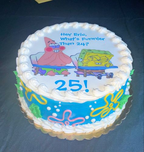 What’s Funnier Than 25 Cake, Spongebob Whats Funnier Than Cake, Spongebob Cakes 25, Spongebob Cake 25th Birthday, 24/25 Spongebob Cake, What’s Funnier Than Cake, Funnier Than 24th Birthday, Sponge Bob 25 Birthday Cake, Diy Spongebob Cake