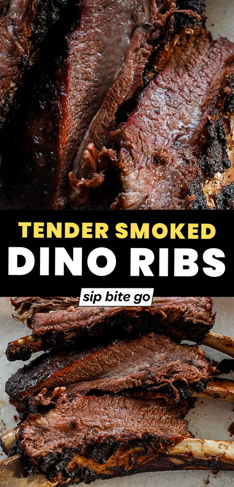 Smoked Dino Ribs Traeger Recipe Pellet Grill Beef Ribs, Smoked Dino Beef Ribs, Traeger Beef Ribs, Smoked Beef Ribs In Pellet Smoker, Dinosaur Ribs Recipe, Dino Ribs Beef, Smoked Ribs In Pellet Smoker, Beef Plate Ribs, Grilled Beef Ribs