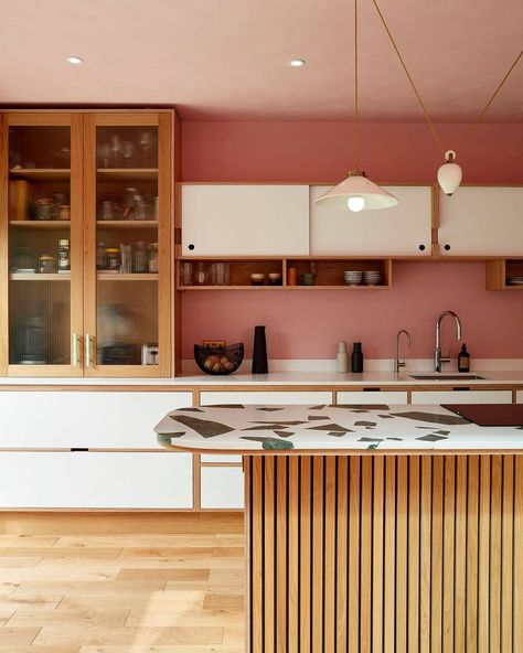 We recently completed this stunning oak veneered birch ply kitchen in London. We used Bianco Kos fenix NTM for the doors by… | Instagram Plywood Cupboards, White Modular Kitchen, Ugly Bedroom, Birch Plywood Kitchen, Ply Kitchen, Close Kitchen, Yellow Kitchen Cabinets, Inset Drawers, Rustic Kitchen Ideas