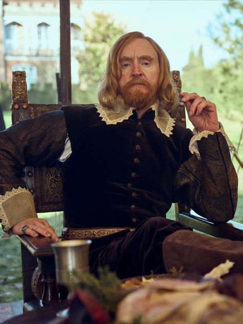 Tony Curran stars as King James in Mary & George, premiering April 5 on STARZ. Fowler Aesthetic, Abijah Fowler, Mary And George, Mary And George Bailey, Romola Garai Mary Tudor, Mary And George Series, King Henry Viii The Tudors, The Tudors Mary Tudor, Powdered Wig