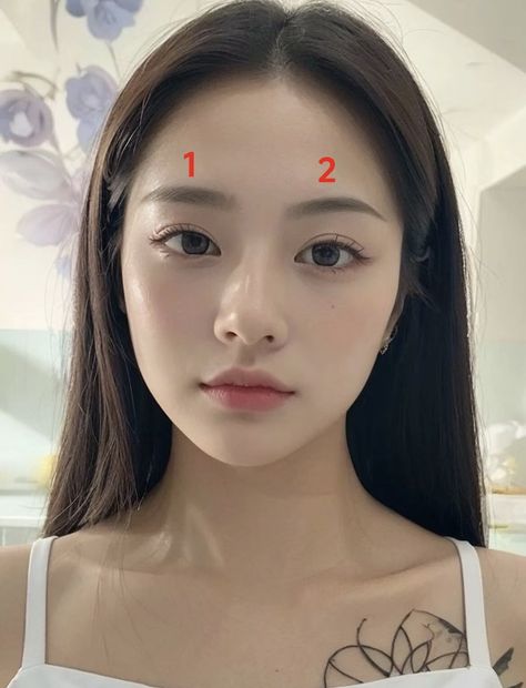 eyebrow inspo Eyebrow Shaping Asian Faces, Eyebrows For Asian Eyes, Korean Makeup Eyebrow, Soft Eyebrow Shapes, Microblading Asian Eyebrows, Low Arch Eyebrows, Coquette Eyebrows, Korean Makeup On Latina, Natural Makeup Asian Round Face