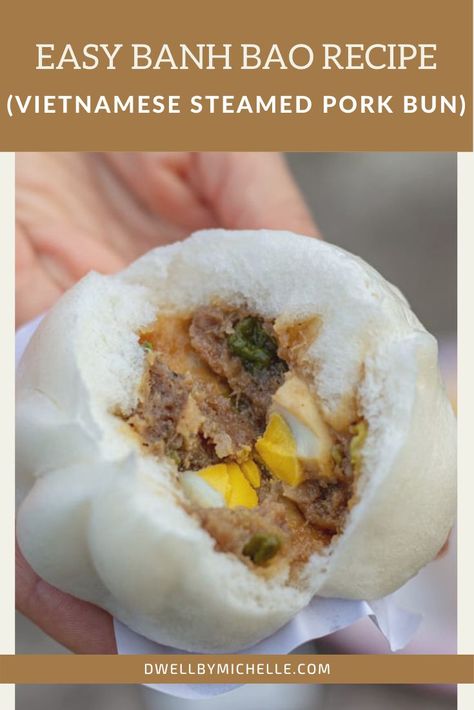 This easy Vietnamese Banh Bao recipe yields the fluffiest steamed pork buns ever! Make a big batch to freeze and quickly reheat for a delicious breakfast or snack. Banh Bao Recipe, Bao Recipe, Steam Buns Recipe, Steamed Bao Buns, Steam Buns, Steamed Pork Buns, Pork Bun, Steamed Pork, Vietnamese Pork