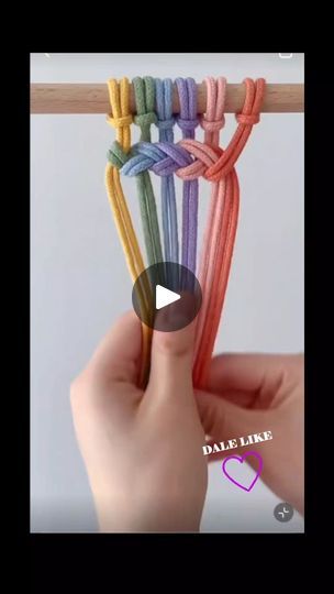 Learn Macrame Tutorials, Macrame 2 Colors, Macrame Knots Diy, Learn Macrame, Weaving Crochet, Macrame Weaving, Macrame Tutorials, Knots Diy, Instagram Tutorial