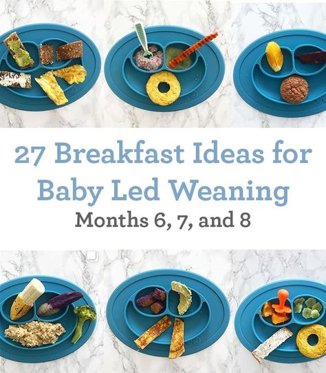 Breakfast Ideas For Baby, Baby Led Weaning 7 Months, Baby Led Weaning Recipes 6 Months, Blw Breakfast, Baby Led Weaning Breakfast, Fingerfood Baby, Baby Led Weaning First Foods, Weaning Foods, Baby Breakfast