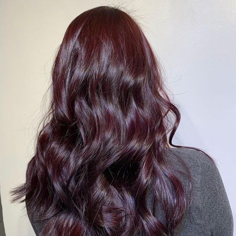 Hair Red Hair In Dark Hair, Dark Red On Dark Hair, Dark Colour Hair Dyes, Burgundy Colour Hair, Dark Vampire Hair, Simple Hair Colour Ideas, Fiery Red Hair Color, Red Hair Dye On Dark Hair, Dark Red Hair On Brunettes