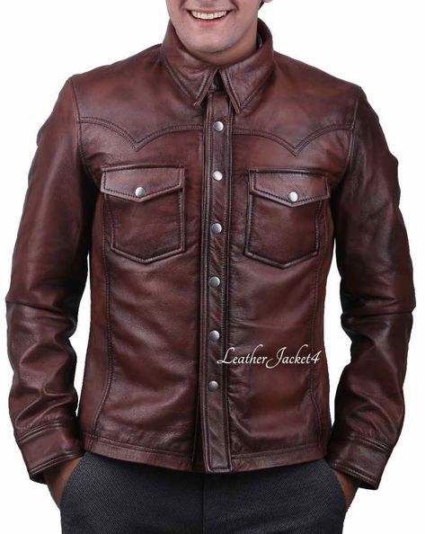 Mens Leather Shirt, Fringe Leather Jacket, Men's Leather Jacket, Real Leather Jacket, Leather Shirt, Summer Jacket, Genuine Leather Jackets, Leather Style, Parkour