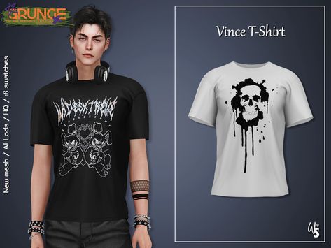 The Sims Resource - Vince T-Shirt Sims Resource Men Clothes, Sims 4 Emo Clothes Male, Sims 4 Cc Everyday Clothes Male, Sims 4cc Men, Sims 4 Men Shirts, Sims 4 Cc Teen Clothes Male, Sims 4 Man Cc Clothes, Sims 4 Guys Clothes, Sims 4 Male Shirts Cc