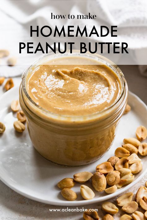 Homemade peanut butter is quick and easy, you can control the flavors and nutrition, and all you need is a food processor. Plus, you can use this method to make any other nut or seed butter you want! Peanut Butter At Home, Peanut Butter Recipe, Butter At Home, Medicine Tips, Healthy Food Facts, Homemade Peanut Butter, Quick Healthy Meals, Peanut Butter Recipes, Healthy Diet Recipes