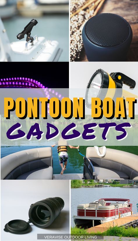 Boat Must Haves, Boat Ideas Diy, Boat Accessories Ideas, Boat Organization Ideas, Boat Gadgets, Pontoon Boat Ideas, Pontoon Boat Decor, Best Pontoon Boats, Boat Organization