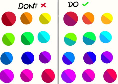 What To Shade Colors With, Colors To Shade With, Colour Theory Digital Art, Art Ideas Digital Inspiration, Band Base Drawing, Color Theory Tips, Dynamic Half Body Poses, Color Theory Tutorial, Digital Art Shading Tips