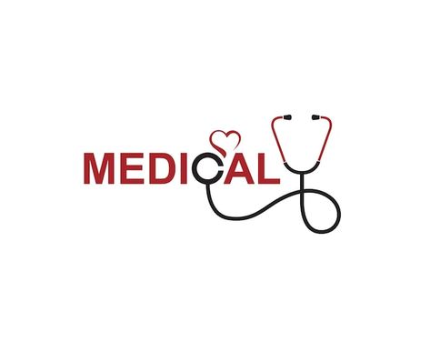 Stethoscope Logo Design, Medical Logo Design Ideas, Medical Typography, Doctors Logo, Stethoscope Illustration, Stethoscope Logo, Medical Logos Inspiration, Doctor Logo Design, Doctor Office Design