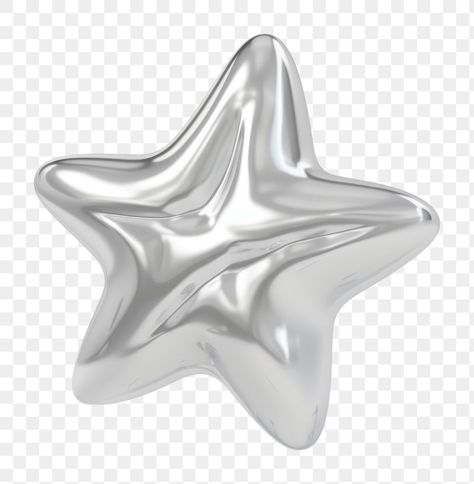 Chrome Star Png, Silver Star Sticker, Silver Star Png, Y2k Elements Png, Star Png Aesthetic, Star Sticker Png, Y2k Stickers Png, Cutouts Aesthetic, Chrome Png