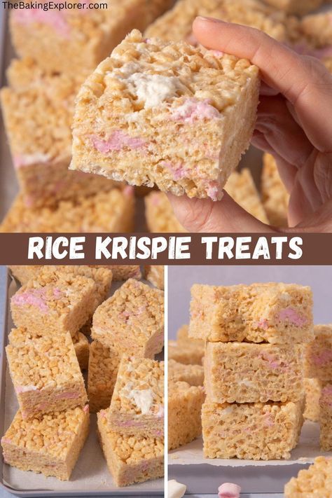 Easy Baking Treats, Traybake Recipes, Recipe For Rice, Rice Krispie Squares, Easy Treats To Make, Uk Food, Uk Recipes, Tray Bake Recipes, Baked Rice