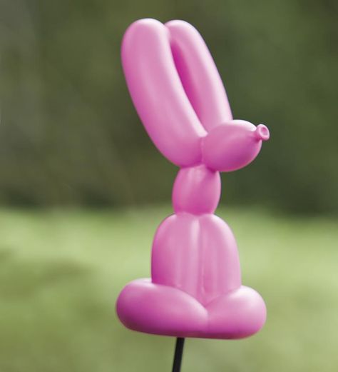 Plow & Hearth: Balloon Animal Bunny Resin Garden Stake  $14.95 Balloon Bunny, Bunny Balloon, Balloon Dog, Balloon Animals, Balloon Art, Garden Stakes, Theme Ideas, Confetti, Party Themes