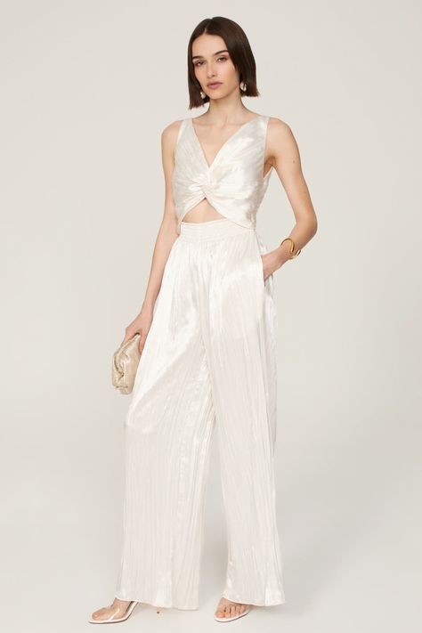 Ramy Brook Brendaly Jumpsuit Satin Style, Satin Jumpsuit, Ramy Brook, Courthouse Wedding, Wedding Vibes, Rent The Runway, Affordable Wedding, Customer Feedback, Out Back