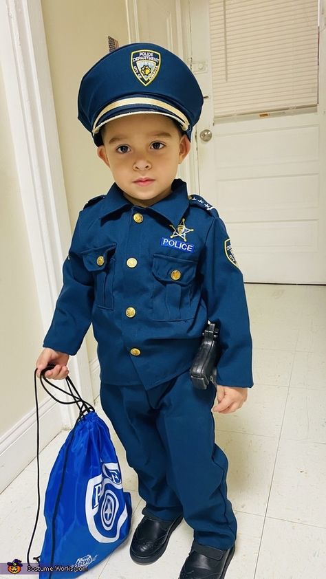 Cindy: My son loves police. Photo 2 of 2. Police Themed Birthday Party, Police Photo, Police Officer Costume, Bday Dress, Police Costume, Cops And Robbers, Costume Works, Halloween Costume Contest, Costume Contest