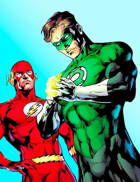 The Flash & Green Lantern by Ivan Reis Green Lantern And Flash, Flash And Green Lantern, Emotional Spectrum, Flash Family, Green Lanterns, Cosmic Comics, Flash Comics, Green Lantern Hal Jordan, Hal Jordan