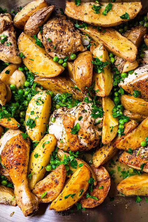 Chicken And Parsley Recipes, Italian Chicken And Potatoes In Oven, Chicken Vesuvio Recipe Giada, Italian Roasted Chicken And Potatoes, Roasted Chicken Sauce, Chicken Vesuvio Recipe Chicago, Italian Roast Chicken Recipes, Vesuvio Potatoes, Italian Chicken And Potatoes