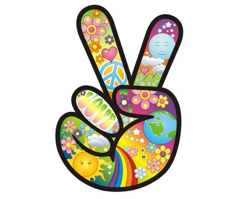 Paz & Amor Moana Concept Art, Paz Hippie, Power Ideas, Hippie Men, Flower Power Hippie, Peace Hand, Feelin Groovy, Hand Symbols, Hand Sticker