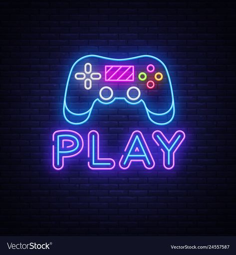 Neon Vector, Icona Ios, Magnetic Memo Board, Wallpaper Iphone Neon, Neon Logo, Gaming Controller, Neon Wallpaper, Gamer Room, Gaming Wallpapers