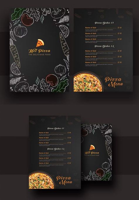 Pizza Food Menu Flyer Template PSD Pizza Menu Design, Pizza Names, Pizza Flyer, Italian Menu, Pizza Logo, Pizza Menu, Menu Flyer, Pizza Design, Create Logo