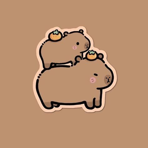 Capybara Drawing, Capybara Cute, Funny Capybara, Cute Doodles Drawings, Computer Setup, Cute Doodle Art, Cute Cartoon Drawings, Kawaii Doodles, Dessin Adorable