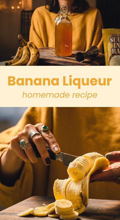 Homemade Liqueur, How To Make Banana Extract, Banana Extract Recipe, Banana Liquor Recipes, Banana Rum, Homemade Liqueur Recipes How To Make, Banana Extract, Banana Liqueur, Banana Liquor Drinks