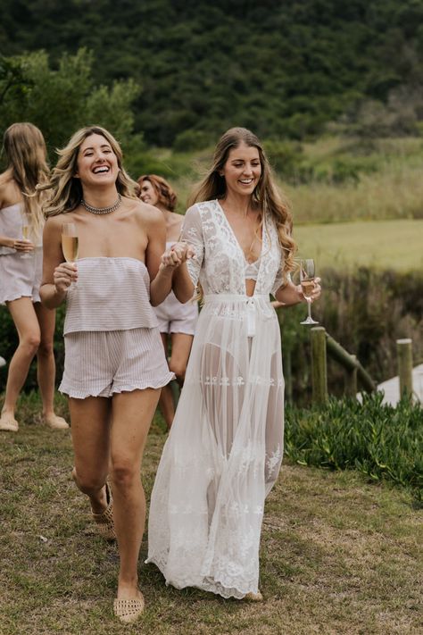 Beach Getting Ready Outfits, Beach Wedding Getting Ready Outfit, Getting Ready For Wedding Outfit, Bride Morning Of Wedding Outfit, Bride Get Ready Outfit, Bridesmaid Morning Outfit, Wedding Get Ready Outfit, Getting Ready Wedding Photos Bridesmaids, Wedding Morning Outfit