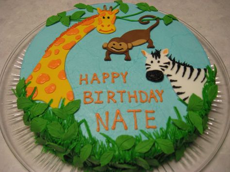 Animals Birthday Cake, Zoo Birthday Cake, Jungle Birthday Cakes, Zoo Cake, Jungle Theme Cakes, Animal Birthday Cakes, Jungle Cake, Safari Cakes, Zoo Birthday