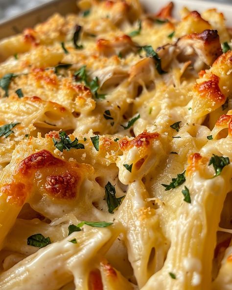 Homestyle Chicken Penne Casserole, Cooked Rotisserie Chicken Recipes, Food For A Crowd Crockpot, Cooktopcove.com Recipes, Chicken Hot Dish Recipes, Pre Thanksgiving Dinner Ideas, Fettucini Alfredo Bake, Roteserri Chicken Meals, Main Dishes For Potluck