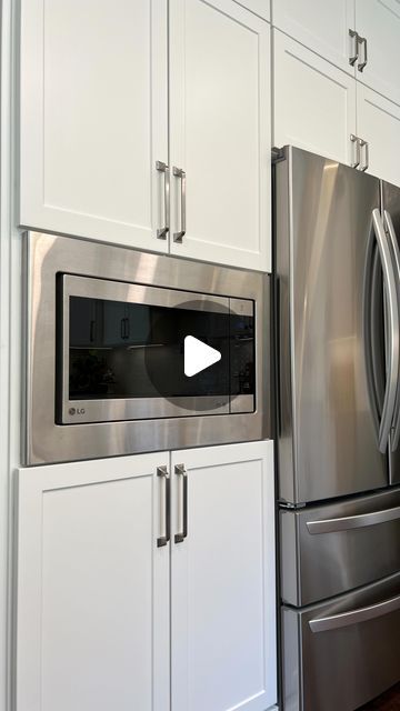 114K views · 2.6K likes | Ryan Walker on Instagram: "Would YOU buy this to save 💰  Instead of buying a built-in microwave that can cost at least $1,000- I bought a regular countertop microwave that had a trim kit available to make it look just like a built in!   It did take a little finesse to install, but once in I think it does a pretty good job 👊  Exact trim kit linked in bio!   What do you think?   #microwave #microwaves #kitchenappliances #kitchenappliance #kitchenideas #savemoney #kitchenmusthaves #kitchenupgrade" Built In Toaster Oven And Microwave, Adding Microwave To Cabinet, How To Build A Microwave Cabinet, Microwave Placement In Kitchen Ideas Upper Cabinets, Places To Put A Microwave In A Kitchen, Pantry With Built In Microwave, In Island Microwave, Microwave On Top Of Stove, Microwave In Kitchen Island