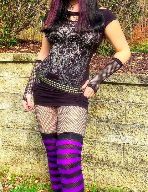 #mallgoth #grunge Emo Looks 2000s, Summer Emo Outfits 2000s, Purple Scene Outfits, 2000s Scene Outfits, Scene Kid Outfits 2000s, Scene Style 2000s, Emo Girl Outfits 2000s, Y2k Scene Outfits, Emo Fits 2000s