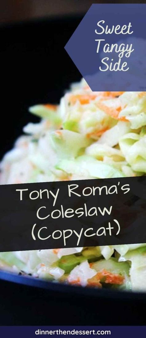 Tony Roma’s Sweet & Tangy Coleslaw Recipe - Dinner, then Dessert Tangy Coleslaw Recipe, Tangy Coleslaw, Coleslaw Dressing Recipe, Cabbage Slaw Recipes, Best Coleslaw Recipe, Cabbage Recipes Healthy, Coleslaw Recipe Easy, Dinner Then Dessert, Recipes Salads