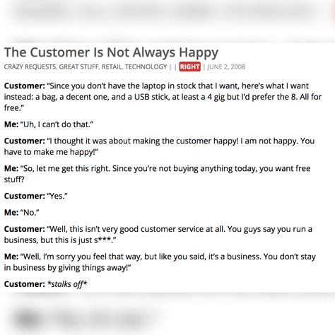 The epitome of Not Always Right. #notalwaysright #funny #movies #story #stories #work #customer #nothappy #customersarecrazy Random Stories, Funny True Stories, Not Always Right, You Dont Say, Nice People, Tic Tok, Popular Stories, Customer Stories, Cute Stories