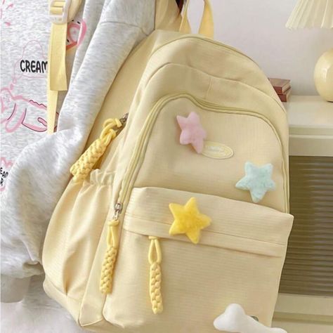 Find the perfect backpack to carry your books, laptop, and other essentials in style. Our backpacks are made with high-quality materials and construction, and they're available in a variety of colors and styles to suit your personality. #backtoschool #backpacks Cute Backpacks For Middle School, Pastel Backpack, School Must Haves, Yellow Backpack, School Bag Essentials, Durable Backpack, Kawaii Backpack, Functional Backpack, Rose Bag