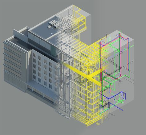 (BIM and IPD Graphic) Bim Architecture, Barge Boat, Hvac Design, Bim Model, Architectural Engineering, Building Information Modeling, Event Poster Design, Autodesk Revit, Roof Framing