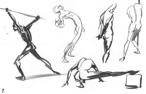 Matt Jones: Gesture Class-the struggle continues . . . Dynamic Composition Drawing, Ink Gesture Drawing, Burne Hogarth Dynamic Figure Drawing, Static And Dynamic Composition, Matt Jones Gesture Drawing, Dynamic And Static Stretching, Figure Gesture, Matt Jones, Life Sketch